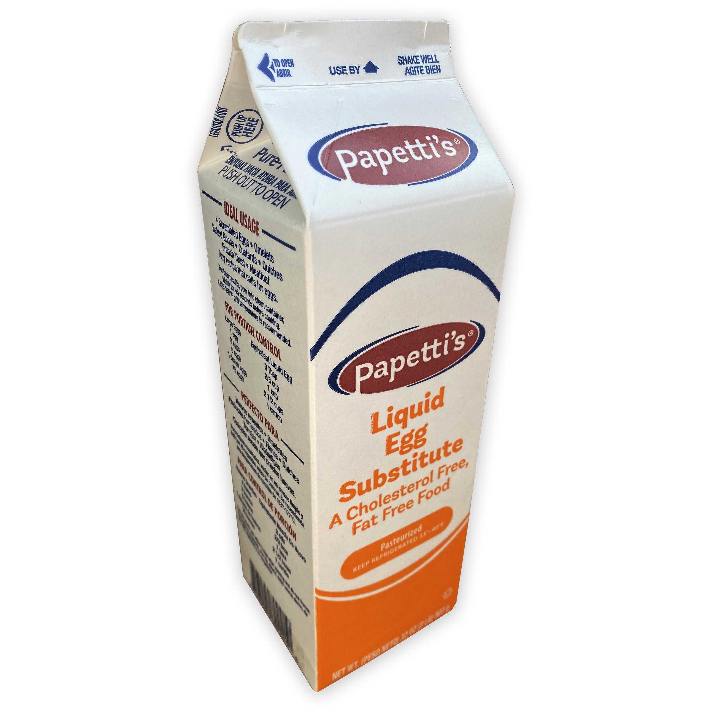 Papetti’s® Refrigerated No Fat, No Cholesterol Liquid Egg Substitute, 15/2 Lb Cartons